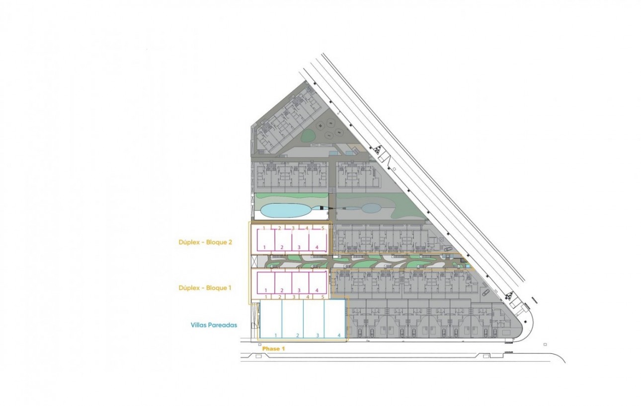 Nouvelle construction - Pareado - Torrevieja - Lago jardin